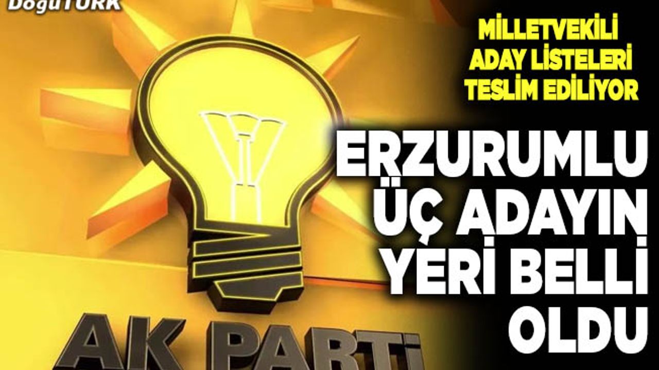 AK Parti'nin milletvekili aday listesi belli oldu