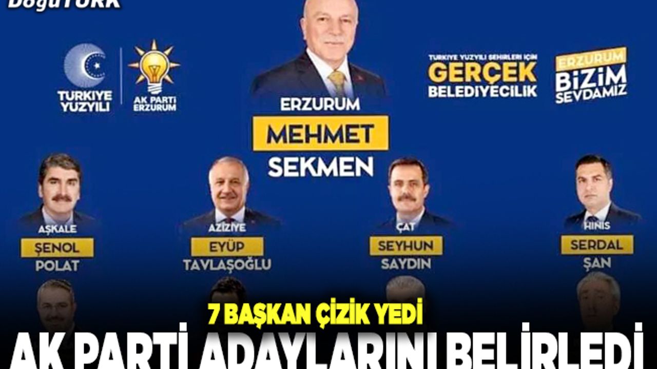 AK Parti’nin belediye başkan adayları belli oldu