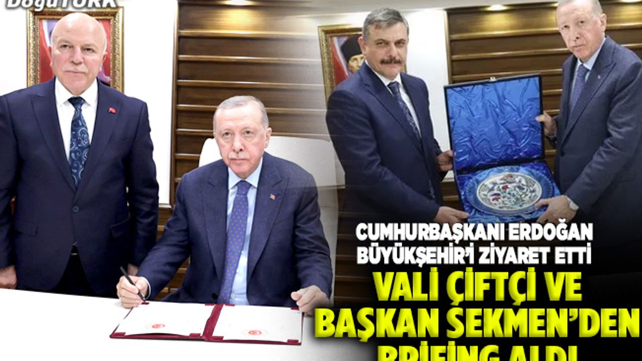 Erdoğan, Erzurum Büyükşehir Belediyesi’ni ziyaret etti
