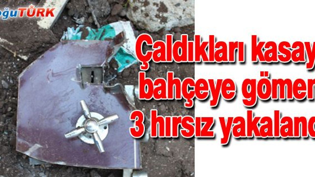 ÇALDIKLARI ÇELİK KASAYI BAHÇEYE GÖMEN 3 HIRSIZLIK ZANLISI YAKALANDI