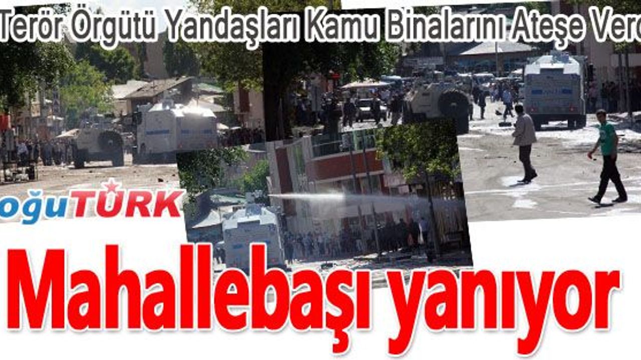 TERÖR ÖRGÜTÜ YANDAŞLARI KAMU BİNALARINI ATEŞE VERDİ