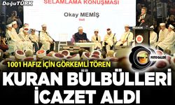 Erzurum’da muhteşem tören; Genç hafızlara icazet