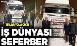 Erzurum iş dünyasının ilk yardım tırı Malatya’ya uğurlandı
