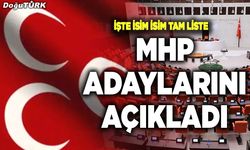 MHP adaylarını açıkladı