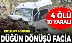 Düğün dönüşü facia; 4 ölü, 10 yaralı