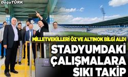 Stadyumdaki çalışmalara sıkı takip