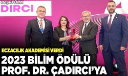 2023 bilim ödülü Prof. Dr. Çadırcı’ya