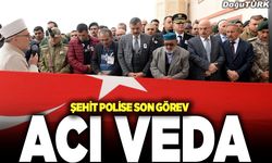 Şehit polise acı veda