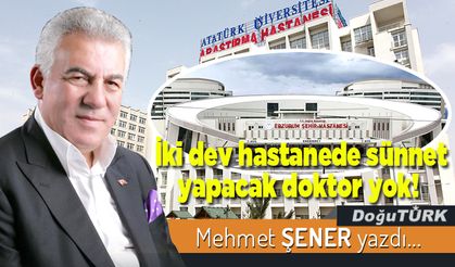 İki dev hastanede sünnet yapacak doktor yok!