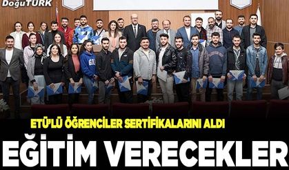 Özel öğrenciler için sertifika aldılar
