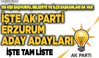 Erzurum AK Parti’ye 156 başvuru