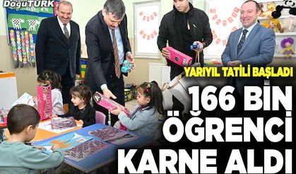Yarıyıl tatili başladı; 166 bin öğrenci karne aldı