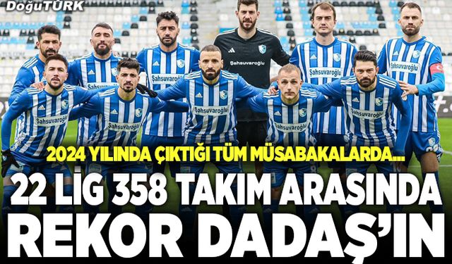 22 lig 358 takım arasında rekor Dadaş’ın