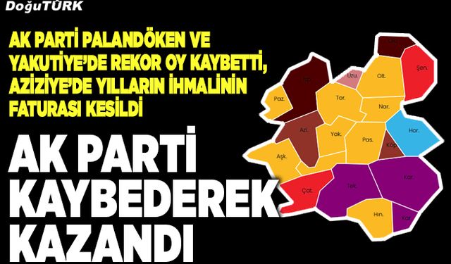 AK Parti Erzurum'da kaybederek kazandı; 12 ilçeden 9'a düştü