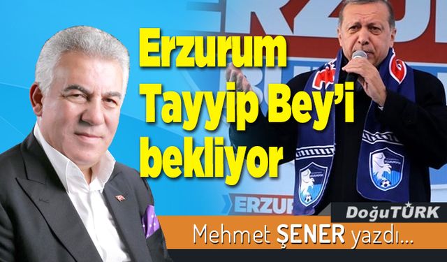 Erzurum Tayyip Bey’i bekliyor