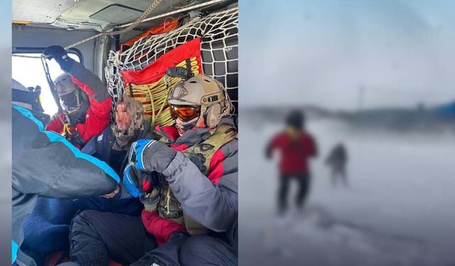 Erzurum'da film gibi kurtarma operasyonu