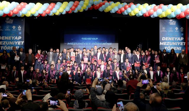 DENEYAP mezuniyet heyecanı: 224 genç kep attı