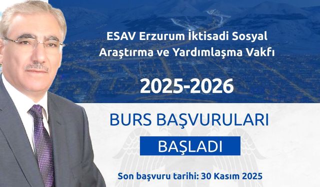 Erzurumlu üniversitelilere ESAV desteği