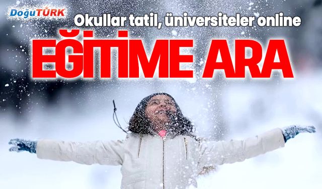 Eğitime kar ve soğuk tatili; Okullar tatil, üniversiteler online