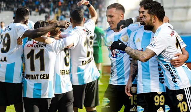 Erzurumspor FK 4 golle coştu; Zirveyi bırakmadı