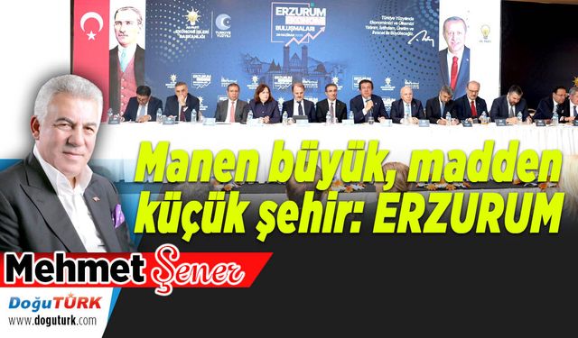 Manen büyük, madden küçük şehir: ERZURUM