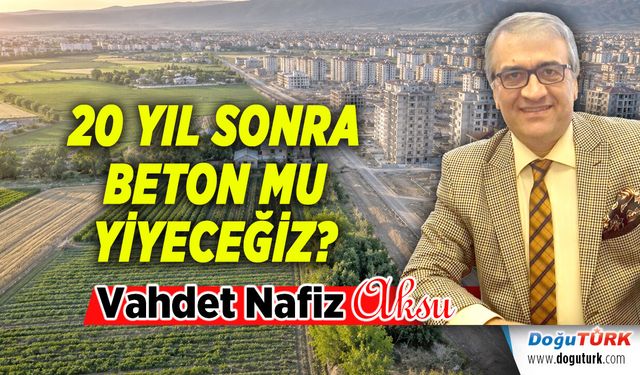 20 YIL SONRA BETON MU YİYECEĞİZ?