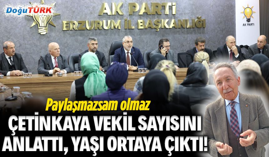 Çetinkaya vekil sayısını anlattı, yaşı ortaya çıktı!