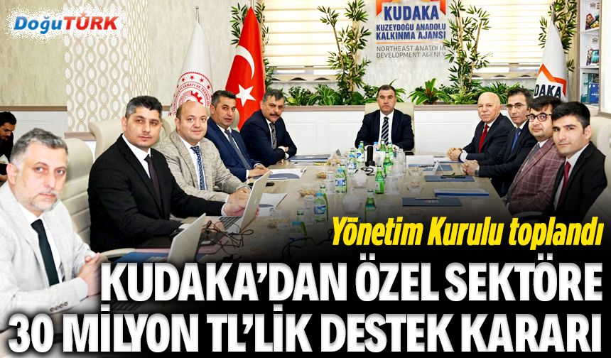 KUDAKA’dan özel sektöre 30 Milyon TL’lik destek kararı