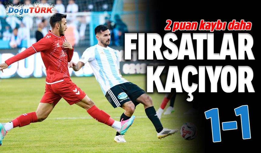 Erzurumspor’da fırsatlar 1-1 kaçıyor!