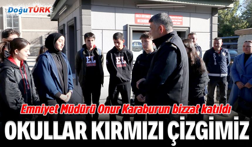 Erzurum polisi okul çevresinde nöbette