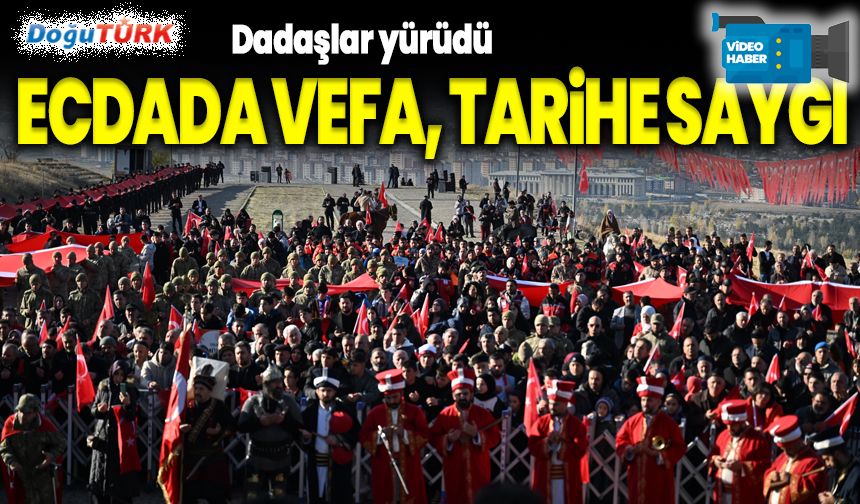 Erzurum’da Aziziye Tabyalarına saygı yürüyüşü