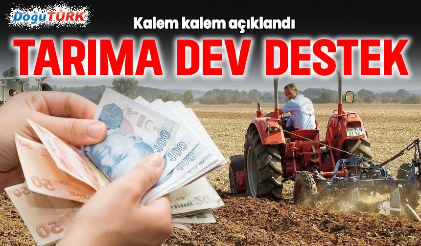 Tarım ve hayvancılığa 1,6 milyarlık destek