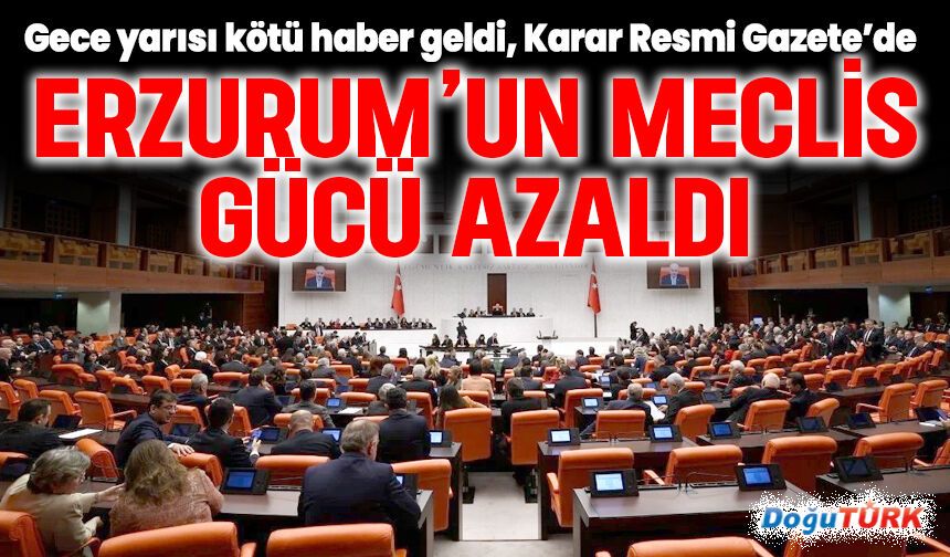 Erzurum’un milletvekili sayısı 6’dan 5’e düştü