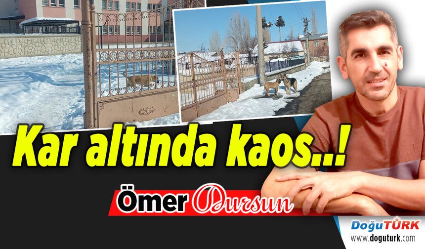 Kar altında kaos..!