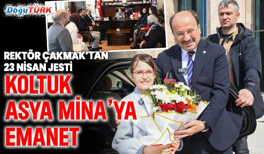 Rektör Çakmak koltuğu Asya Mina’ya emanet etti