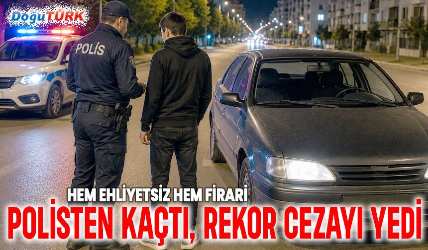 Hem ehliyetsiz hem firari: Genç sürücüye ceza yağdı!