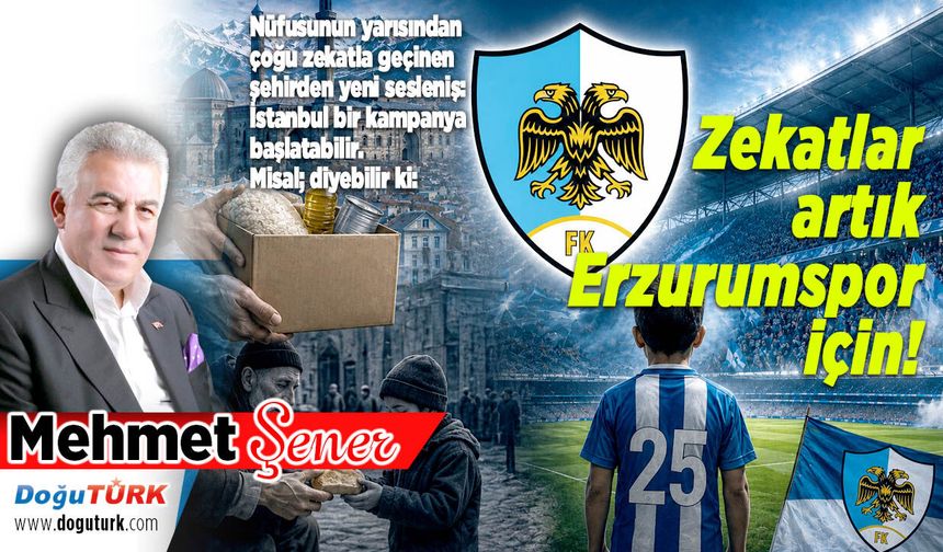 Zekatlar artık Erzurumspor için!