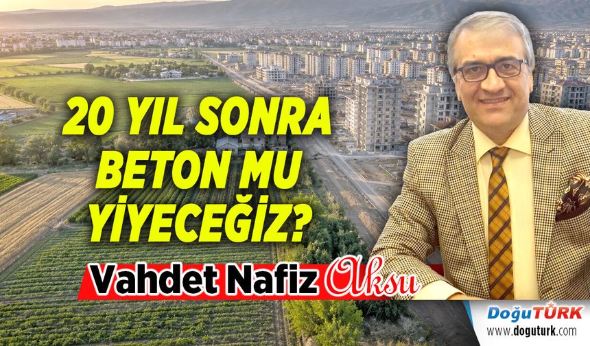 20 YIL SONRA BETON MU YİYECEĞİZ?