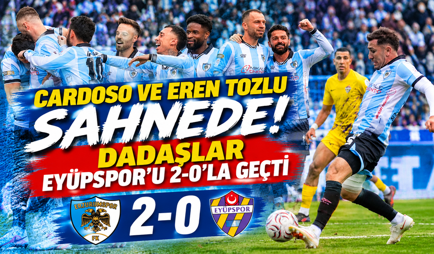 Erzurumspor’dan kritik galibiyet: 2-0!
